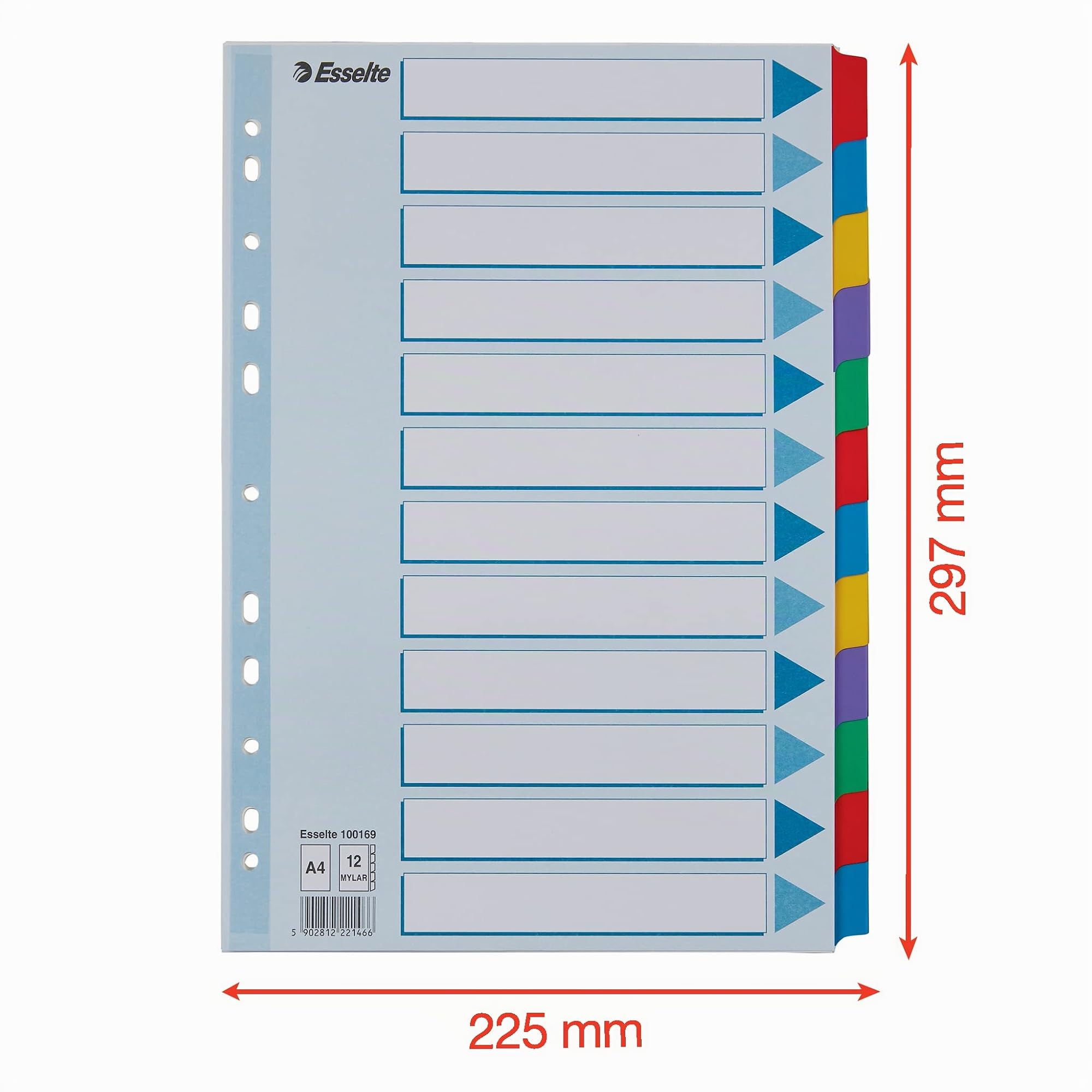esselte-register-f-r-a4-deckblatt-und-12-trennbl-tter-mit-taben-blau-mehrfarbig- image 5