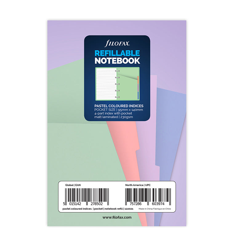 filofax-pocket-notebook-trennbl-tter-blanko-pastel-4er-set image 3
