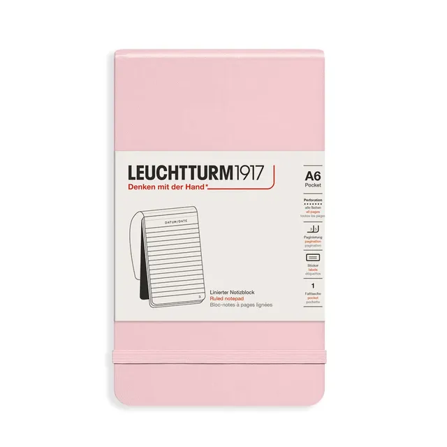 leuchtturm1917-notizblock-pocket-a6-hardcover-liniert-puder image 1