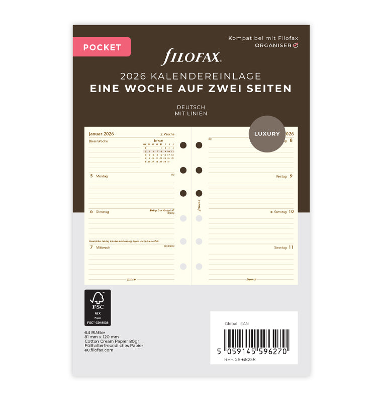 filofax-the-original-kalendereinlage-pocket-2026-1-woche-2-seiten-deutsch image 1