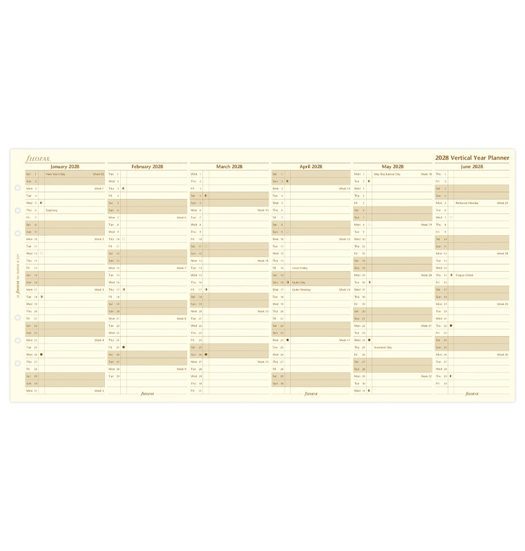 filofax-jahresplaner-englisch-a5-2028-cotton-cream-leporello image 4