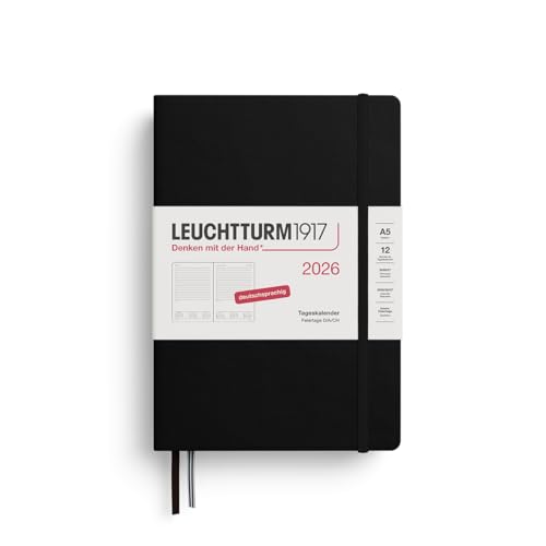 leuchtturm1917-tageskalender-medium-a5-2026-schwarz-deutsch image 3