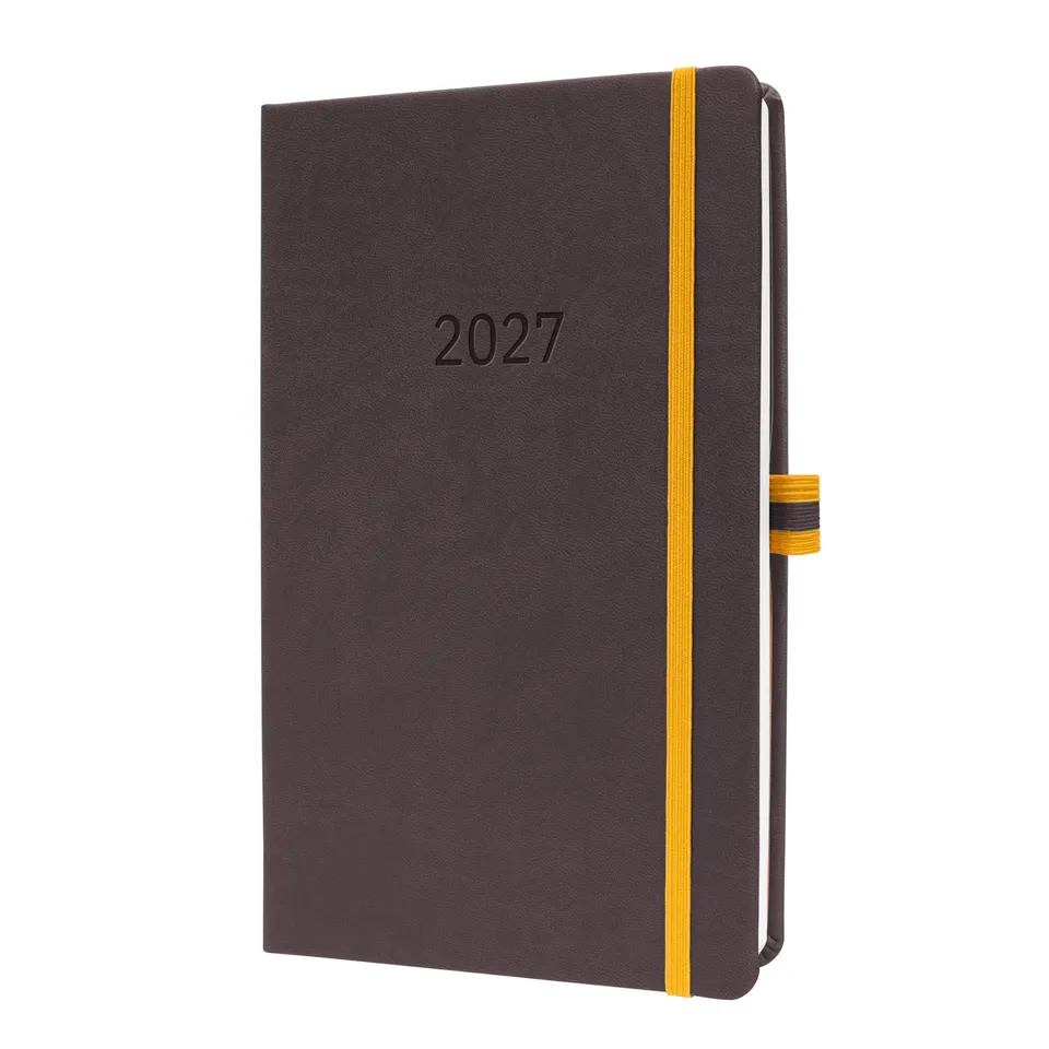 sigel-linescape-wochenkalender-2027-a5-hardcover-dunkelgrau-gelb image 1