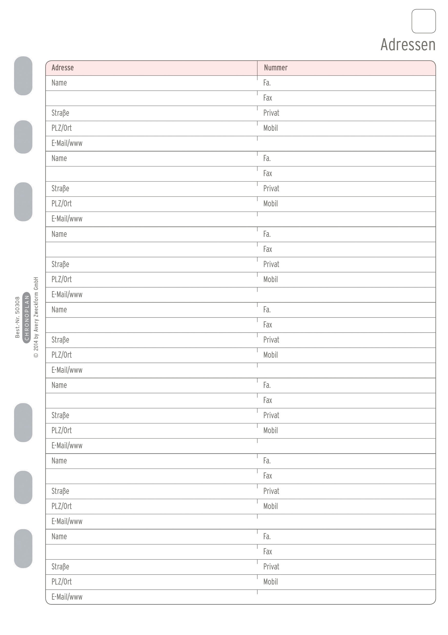 chronoplan-50308-adress-einlagen-a5-25-adressbl-tter-mit-universallochung-80g-m image 5