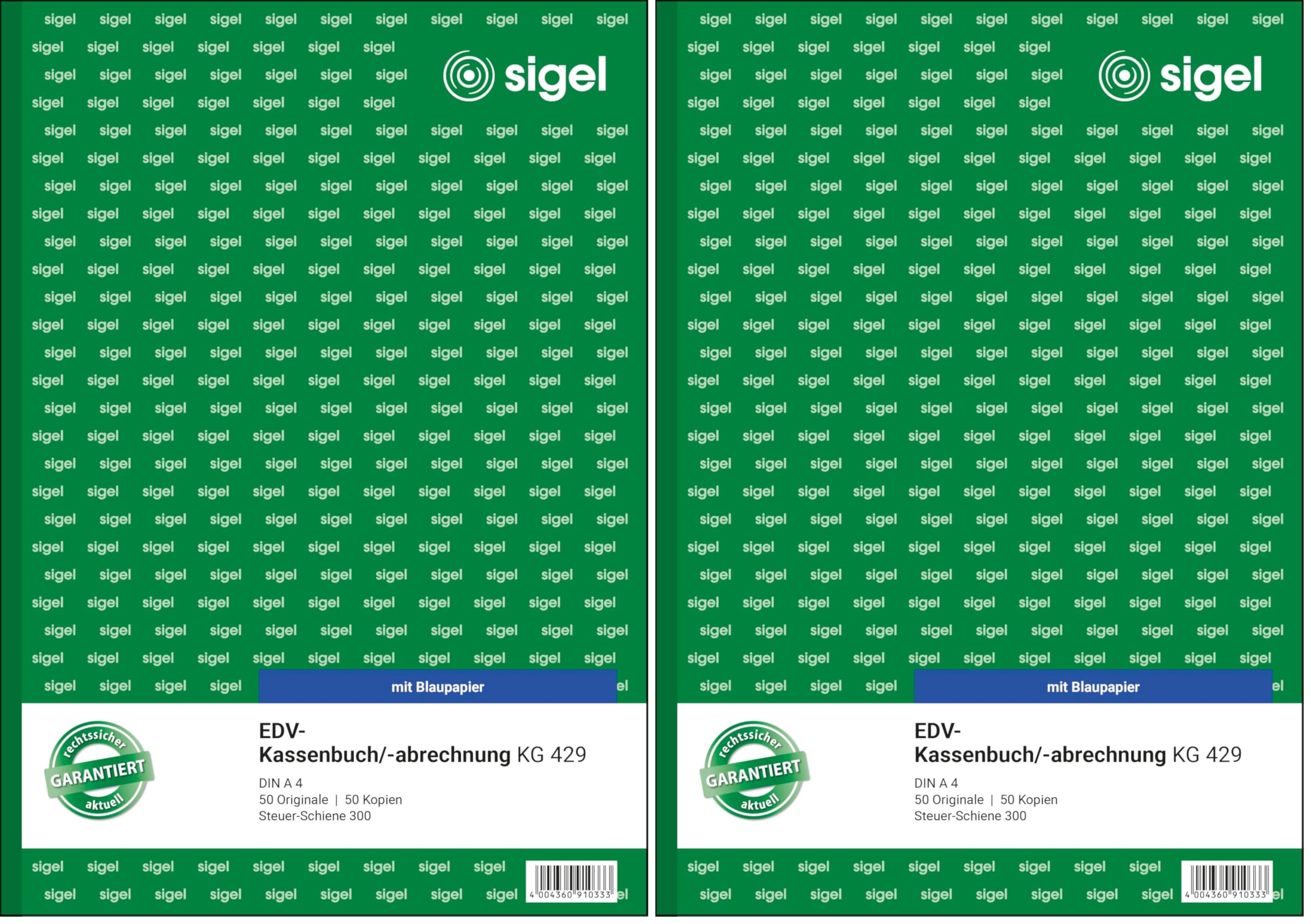 sigel-kg429-5-kassenbuch-edv-datev-steuerschiene-300-a4-2x50-blatt-5er-pack image 7