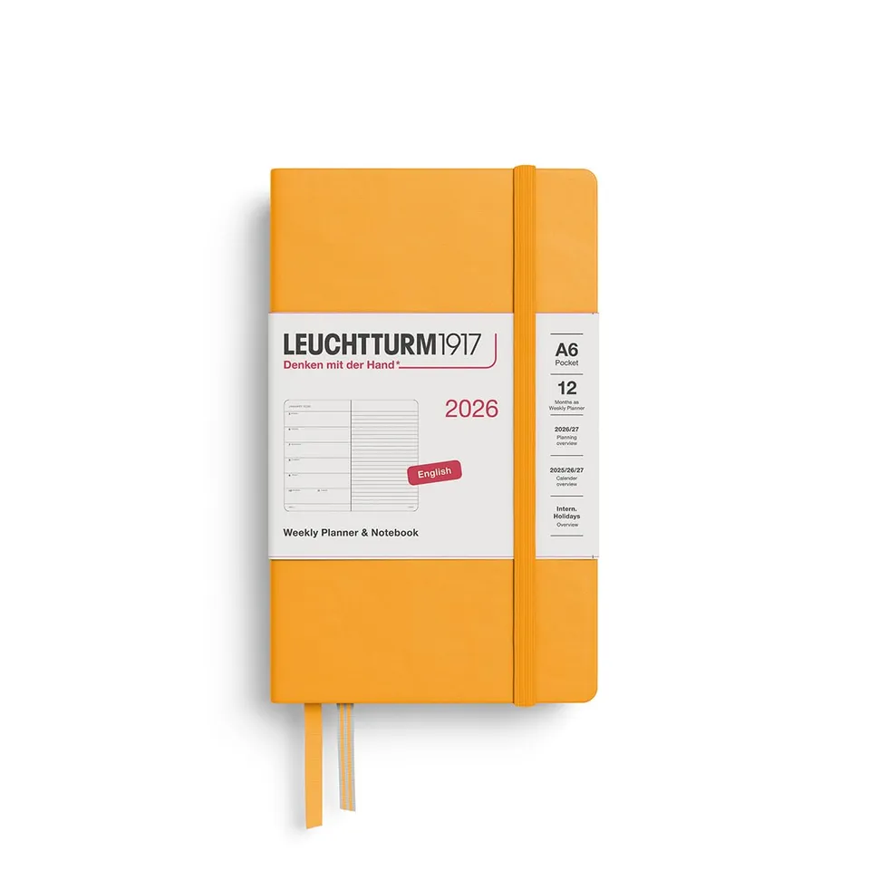 leuchtturm1917-wochenkalender-notizbuch-pocket-a6-2026-rising-sun-englisch image 1