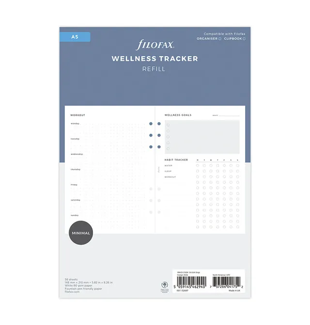 filofax-wellness-tracker-einlage-a5-56-blatt image 1