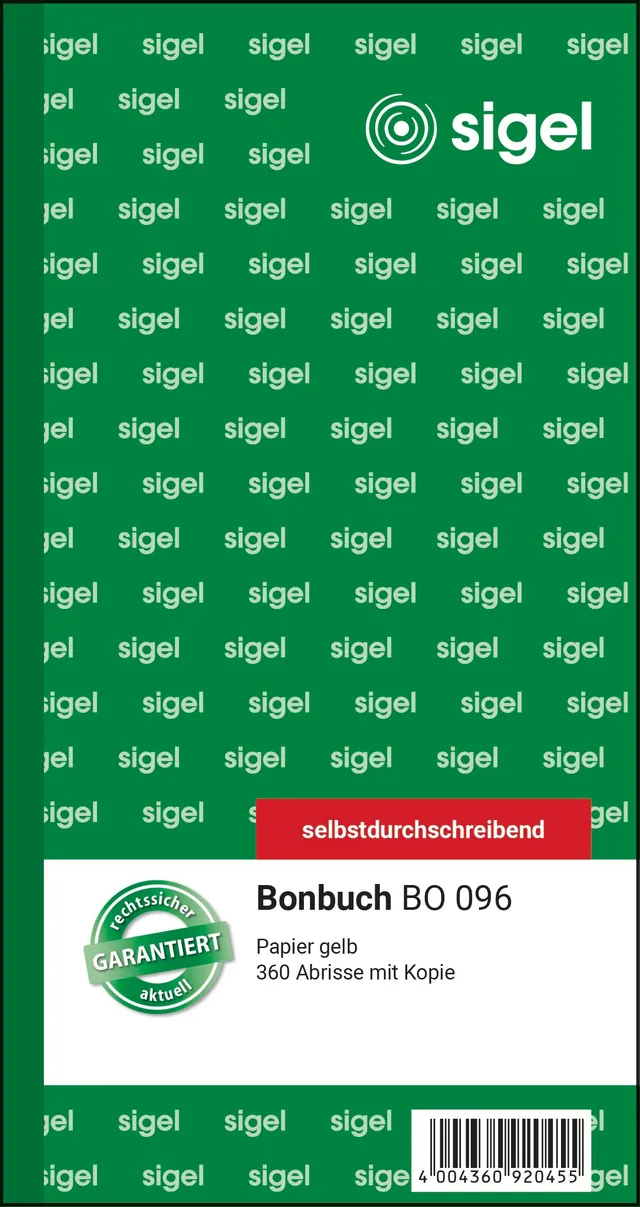 sigel-bonbuch-selbstdurchschreibend-gelb-360-abrisse-nummeriert image 1