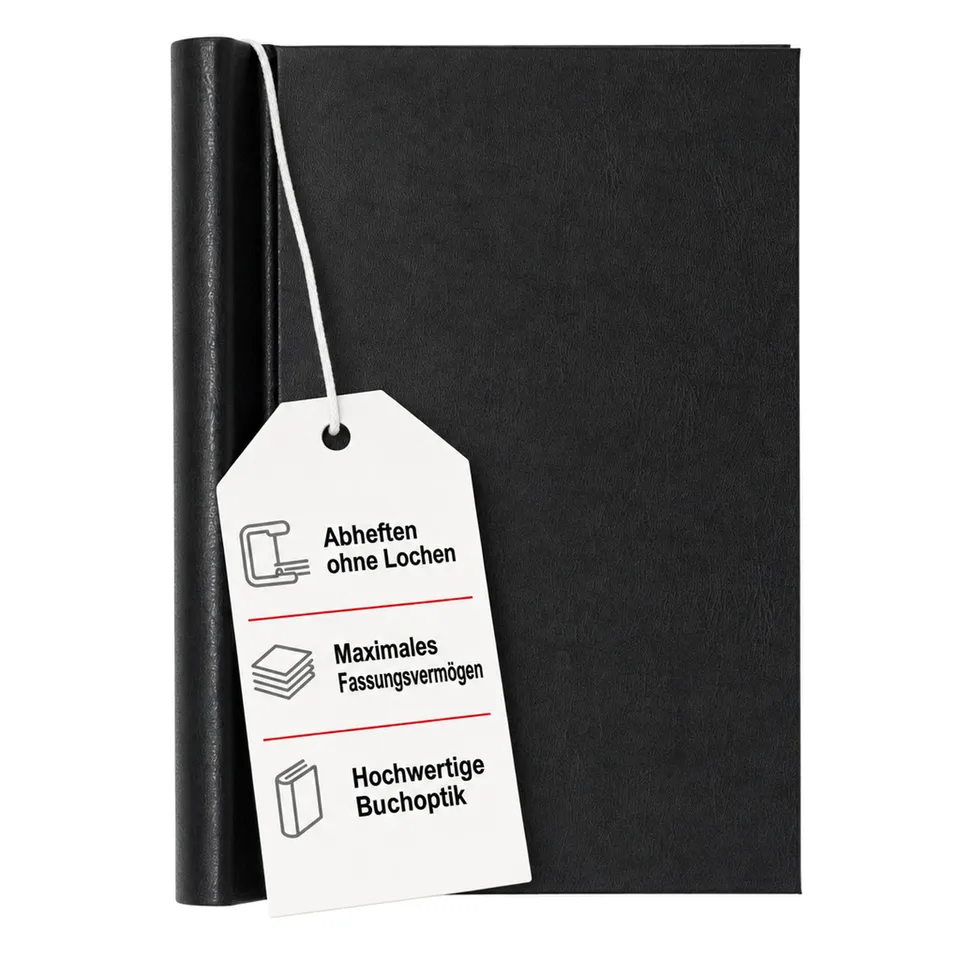 leuchtturm1917-peka-klemmbinder-a4-schwarz-klemmmappe-ohne-lochen-bis-500-blatt image 1