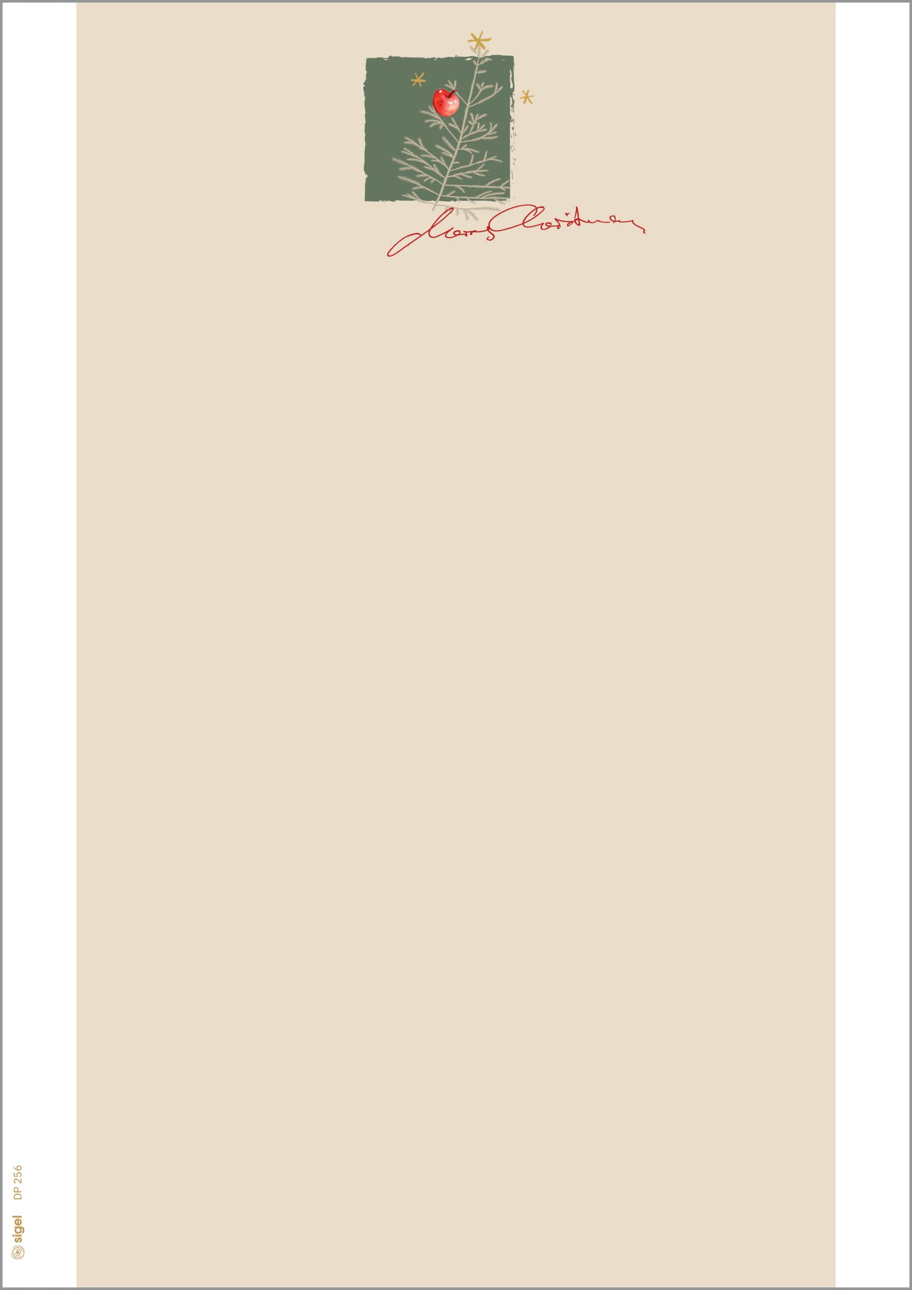 sigel-weihnachtsbriefpapier-christmas-with-apples-a4-100-blatt image 1