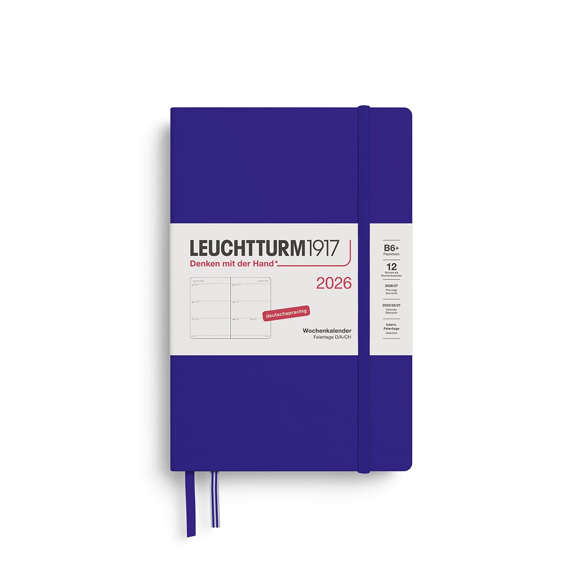 leuchtturm1917-wochenkalender-paperback-b6-2026-ink-deutsch image 1