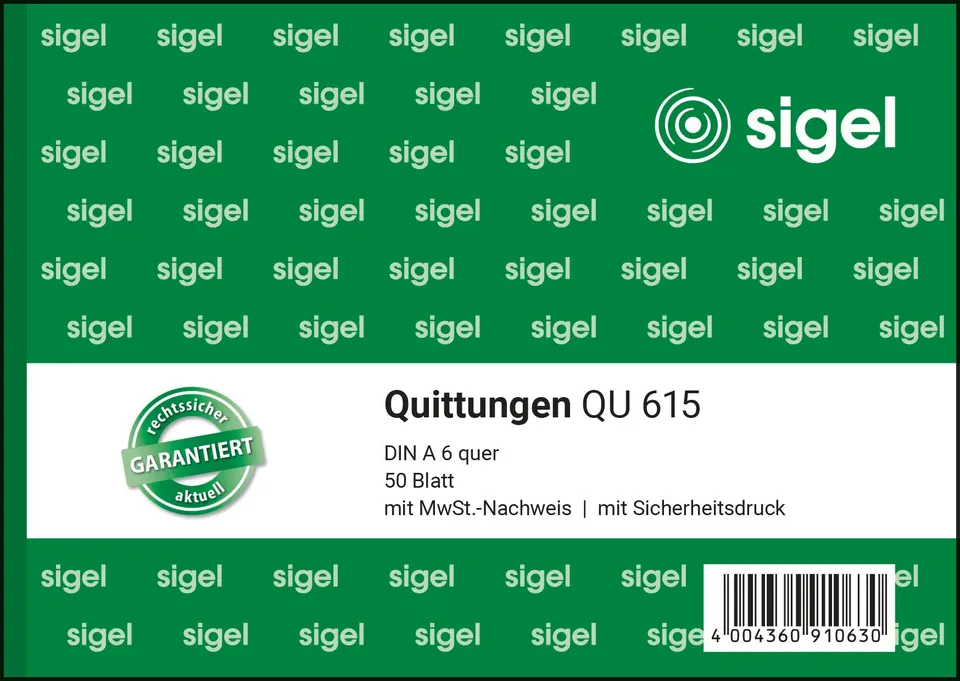 sigel-quittungsblock-qu615-a6-quer-50-blatt-wei image 1