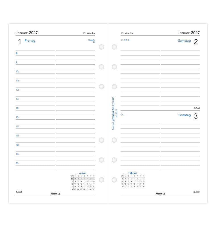 filofax-personal-2027-kalendereinlage-1-tag-1-seite-deutsch image 4