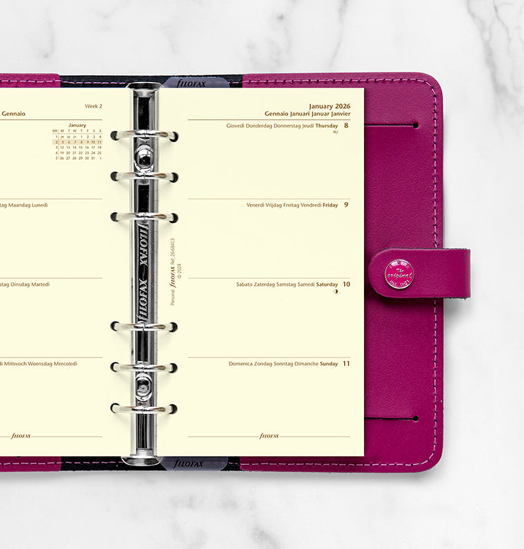 filofax-kalendereinlage-2026-personal-1-woche-2-seiten-multilingual-cotton-cream image 2