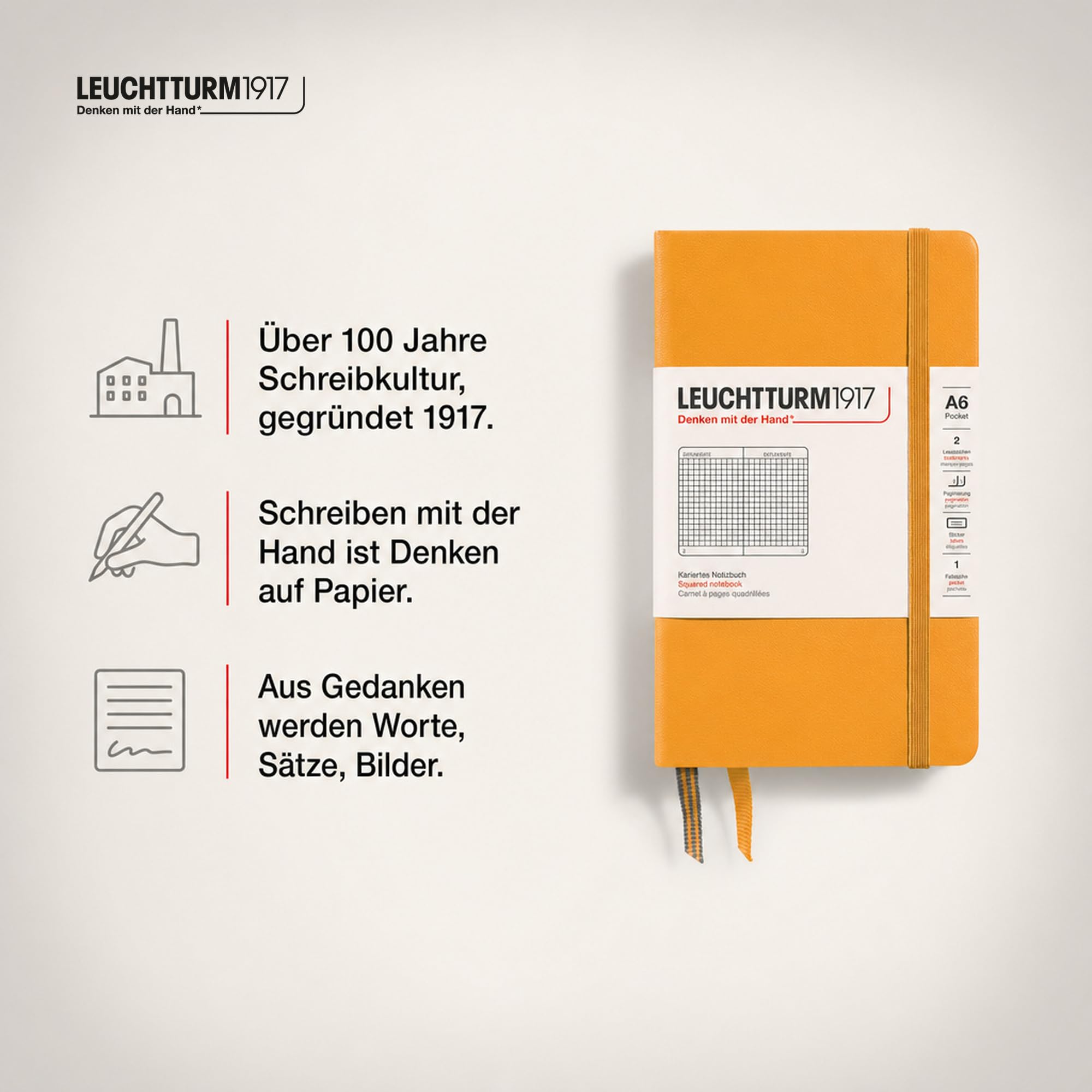 leuchtturm1917-notizbuch-pocket-a6-hardcover-kariert-rising-sun-365628 image 8