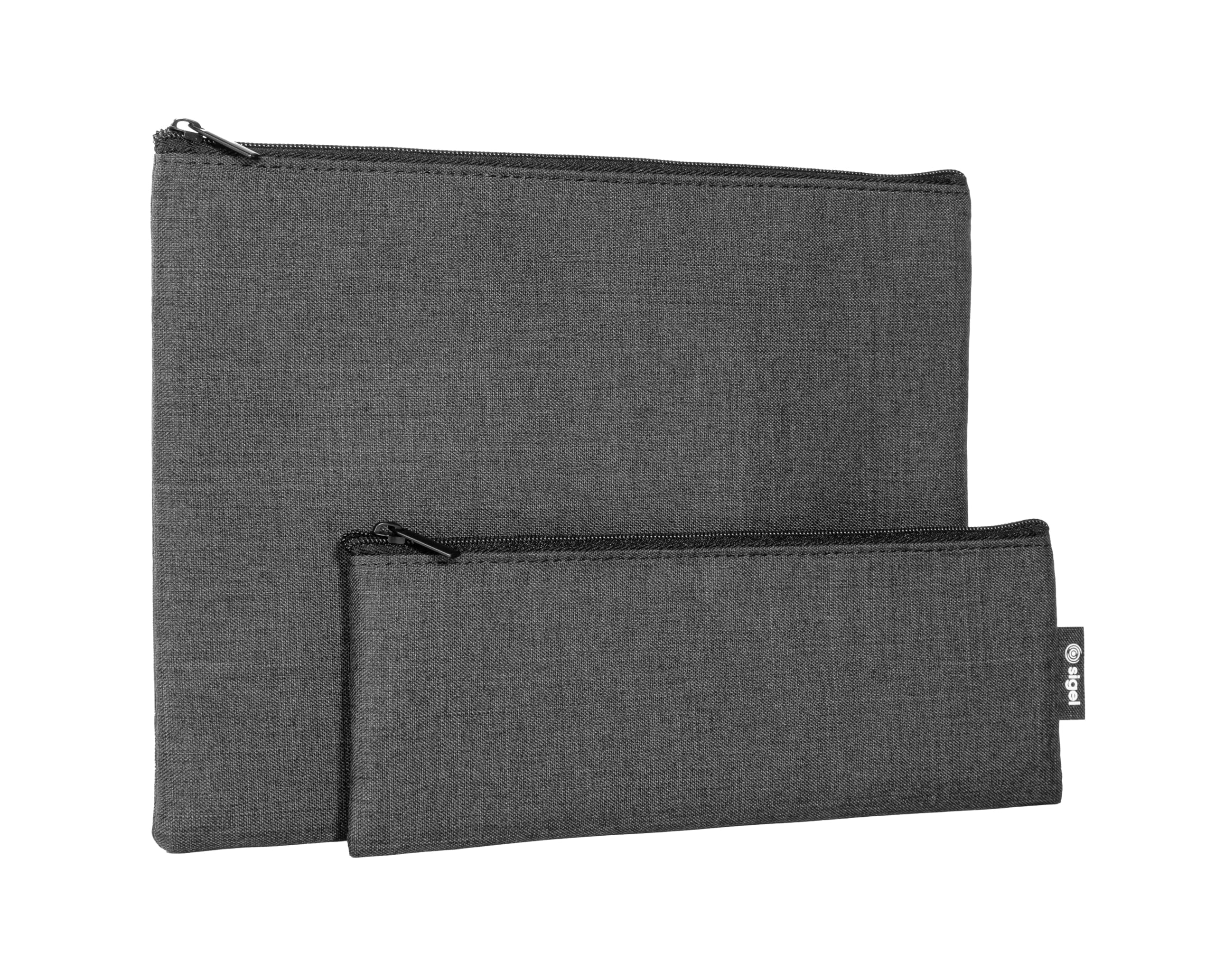 sigel-taschen-organizer-2er-set-hellgrau-rpet-filz-25-x-18-cm-und-22-x-8-cm image 2