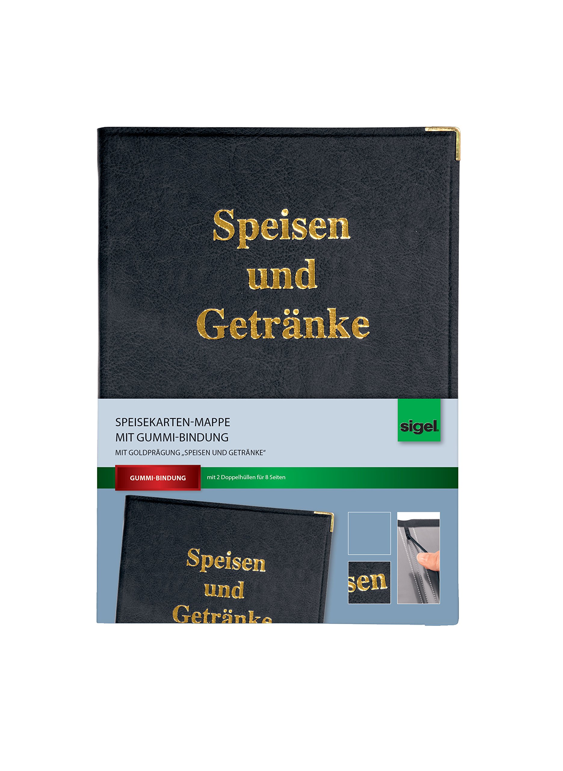 sigel-sm100-5-speisekarten-mappen-a4-mit-gummi-bindung-5er-pack-schwarz-goldpr-g image 7