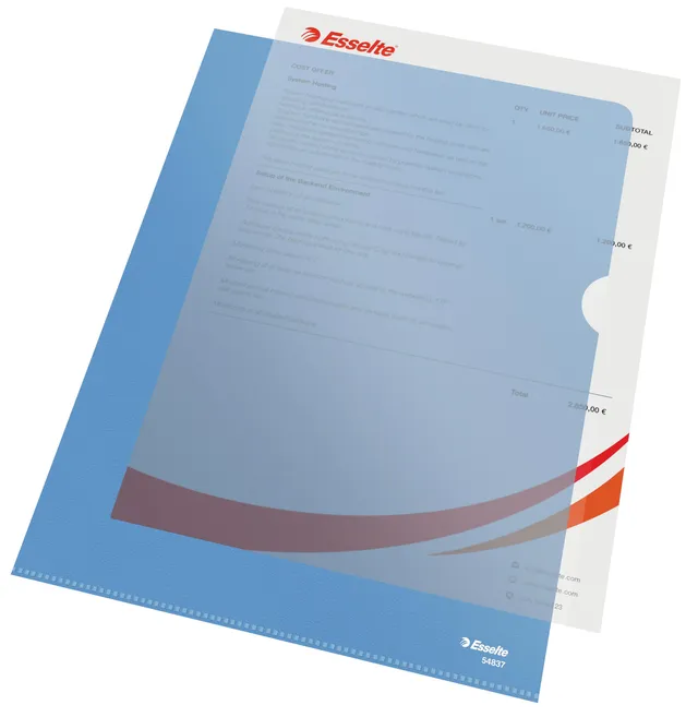 esselte-standard-plus-sichth-llen-a4-blau-matt-100-st-ck-0-115-mm-54837 image 1