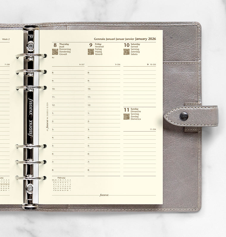 filofax-kalendereinlage-2026-a5-1-woche-2-seiten-multilingual-cotton-cream image 2