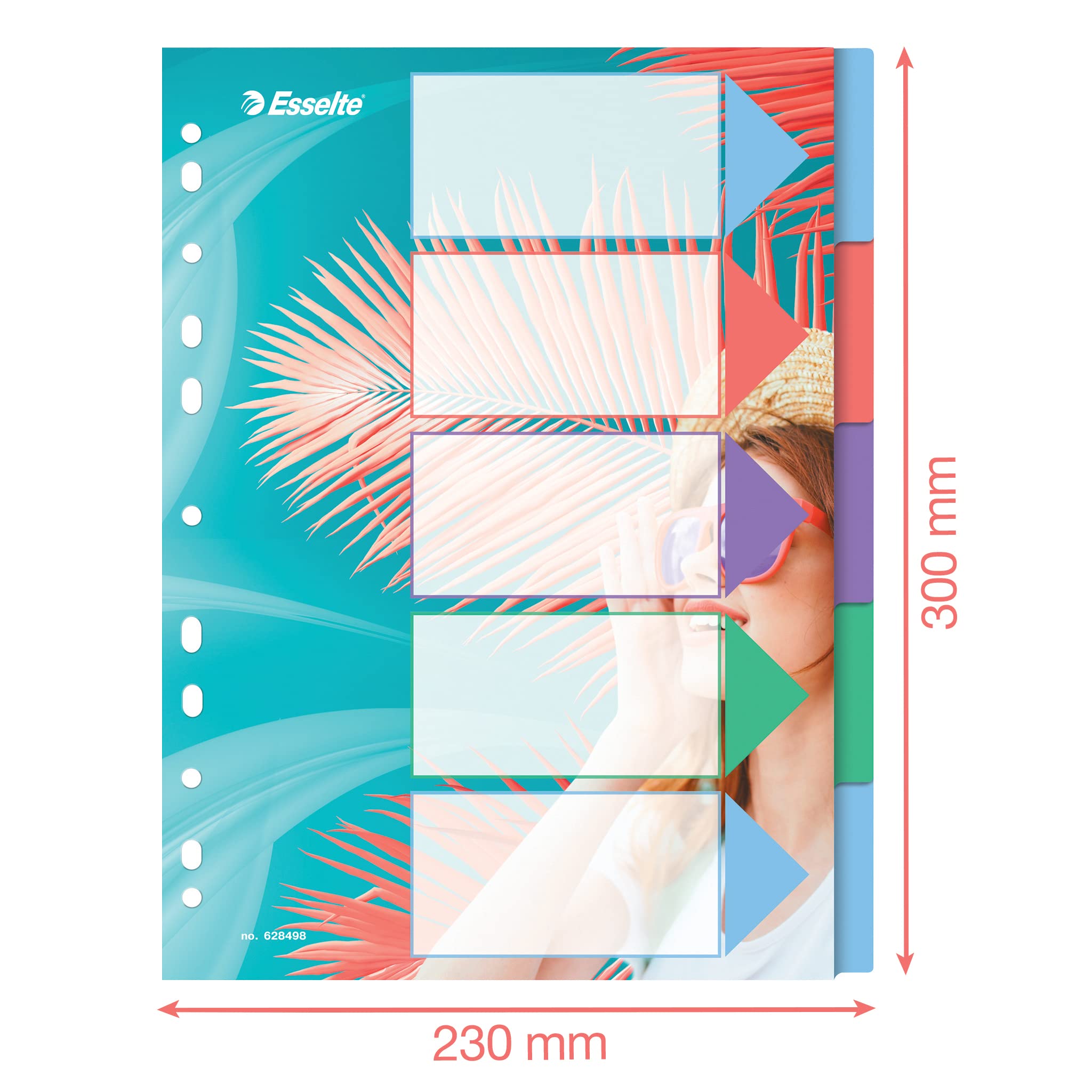 esselte-colour-breeze-a4-registerkarten-5-trennbl-tter-mehrfarbig-628498 image 4