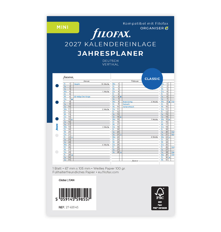 filofax-jahresplaner-deutsch-mini-2027-leporello-einlage image 1
