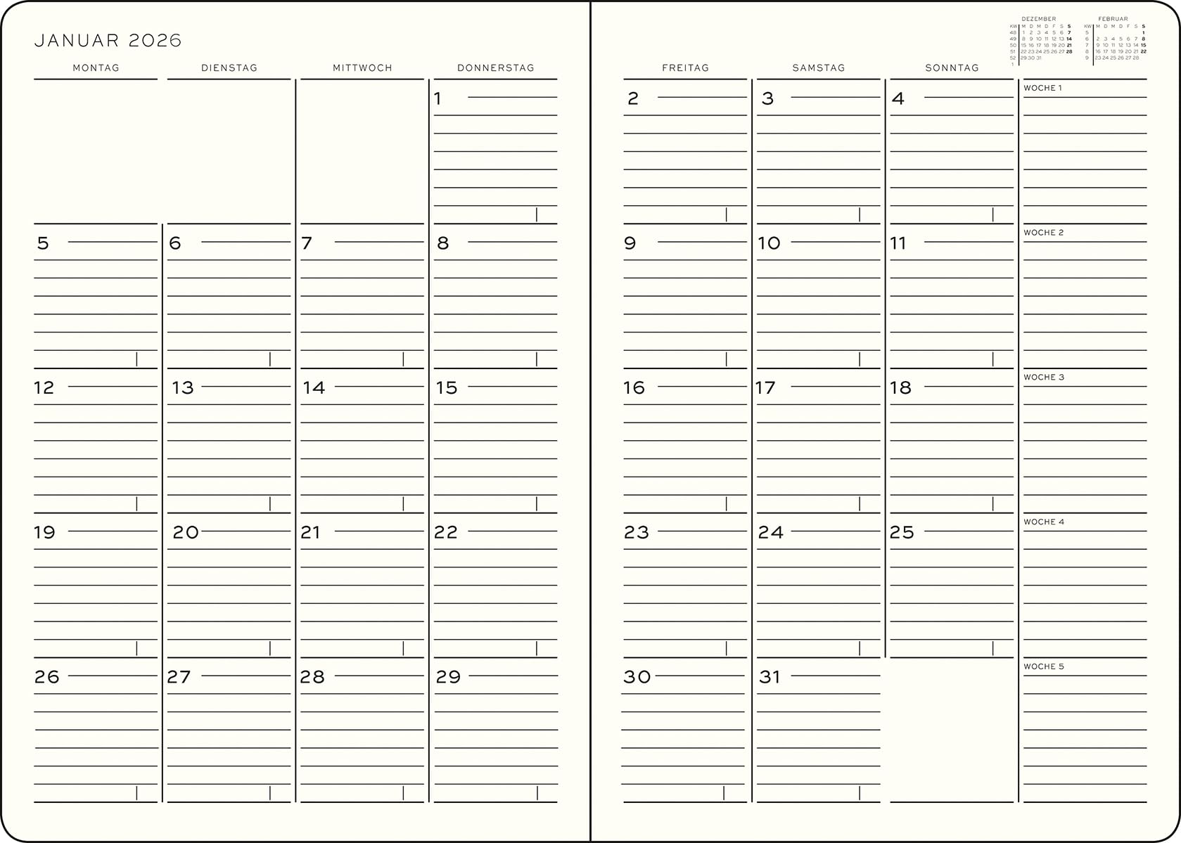 leuchtturm1917-composition-monatsplaner-notizbuch-b5-2026-16-monate-softcover-du image 2