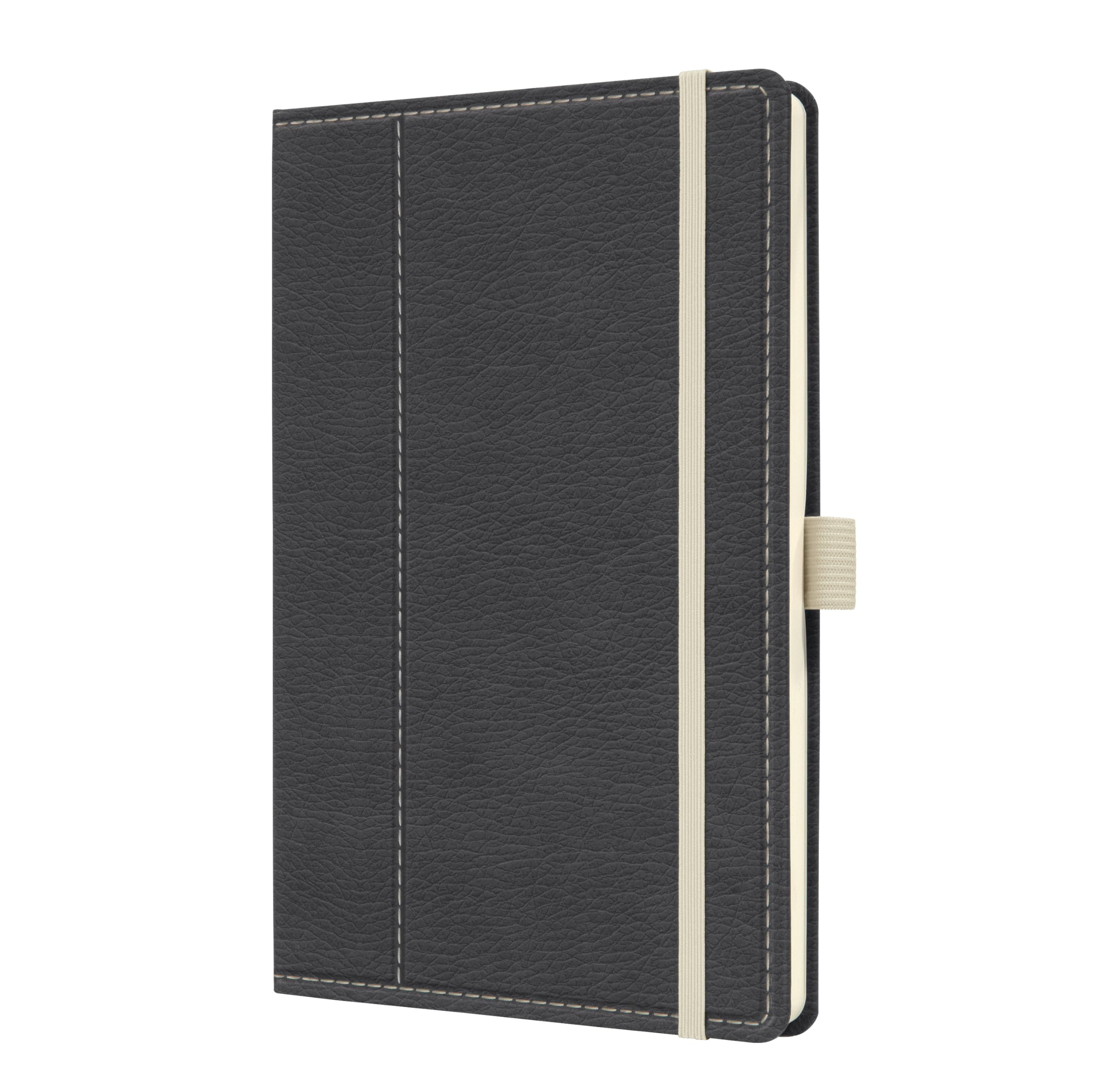 sigel-conceptum-premium-notizbuch-a5-dotted-lederlook-grau-wei-hardcover image 4