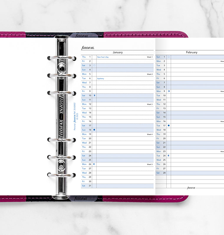 filofax-jahresplaner-englisch-personal-2026-leporello image 2