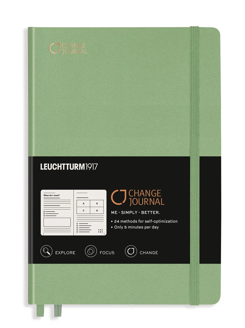 leuchtturm1917-change-journal-erfolgsjournal-a5-hardcover-salbei-englisch image 1