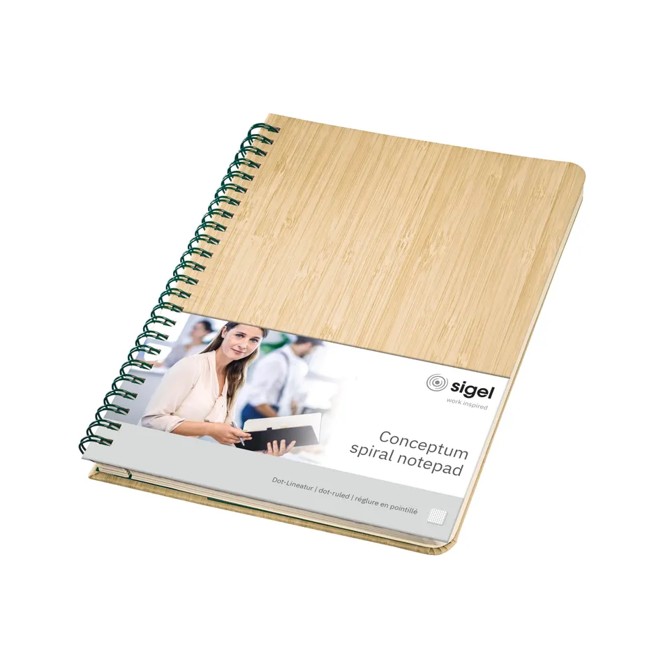sigel-conceptum-premium-spiralblock-a5-dotted-bambuscover-hardcover image 1