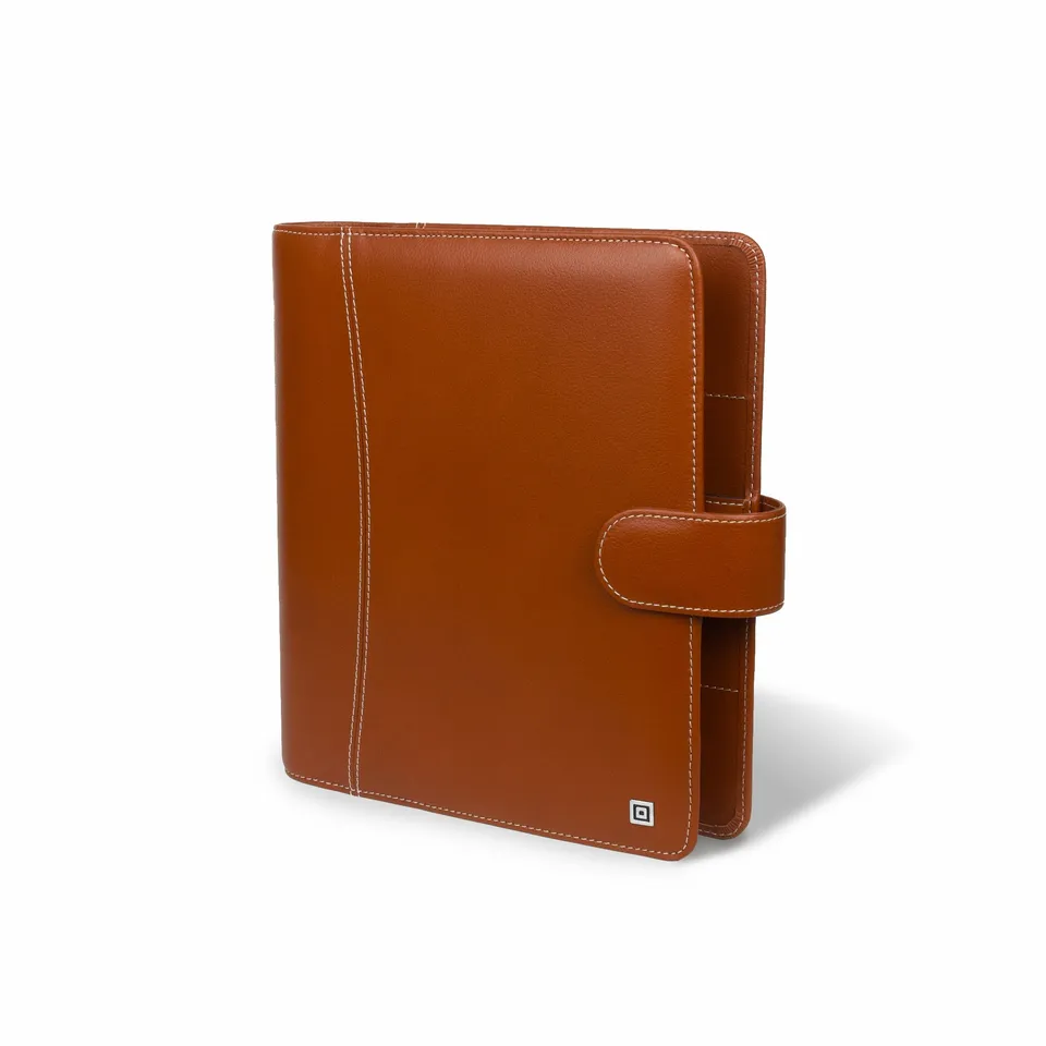 time-system-montana-a5-ringbuch-35-mm-braun-mit-verschlusslasche image 1