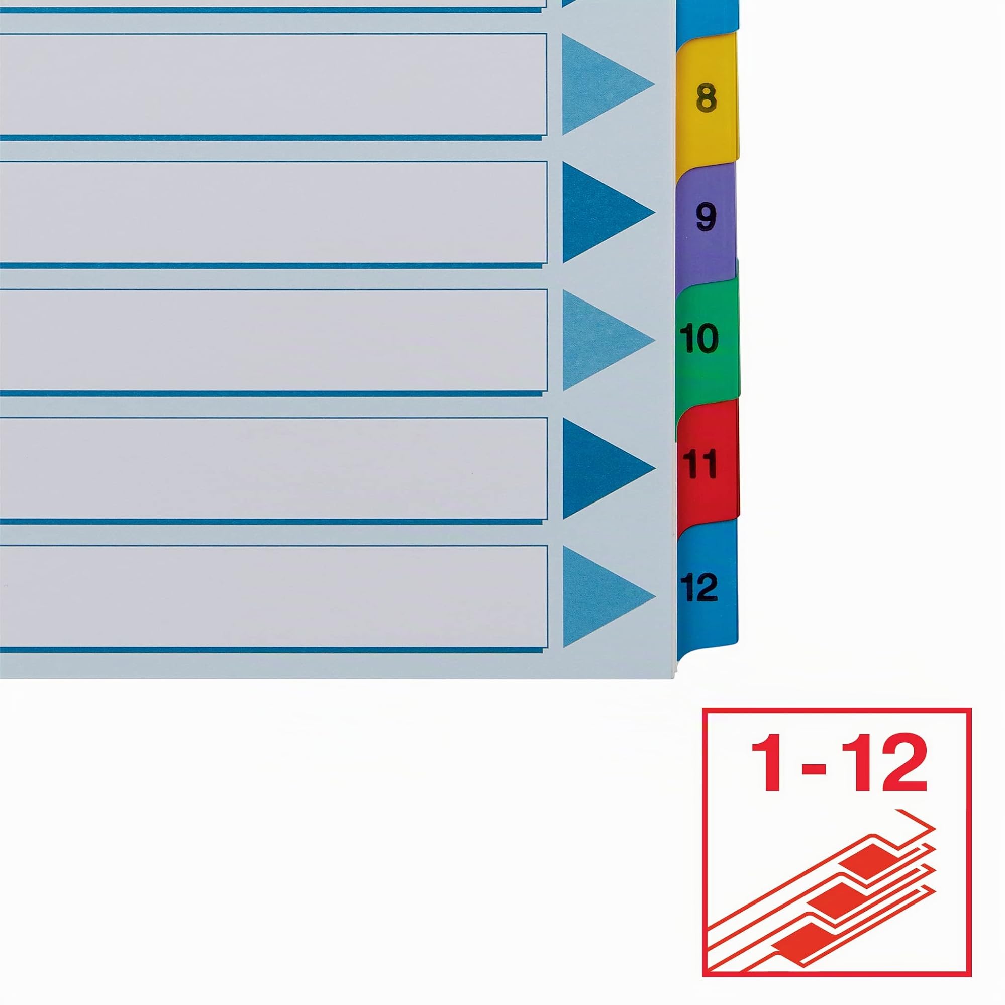 esselte-register-a4-deckblatt-und-12-trennbl-tter-taben-1-12-mylar-verst-rkt-bla image 3