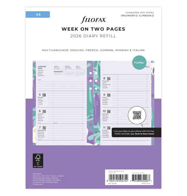 filofax-illustrated-diary-pack-a5-2026-1-woche-2-seiten image 1