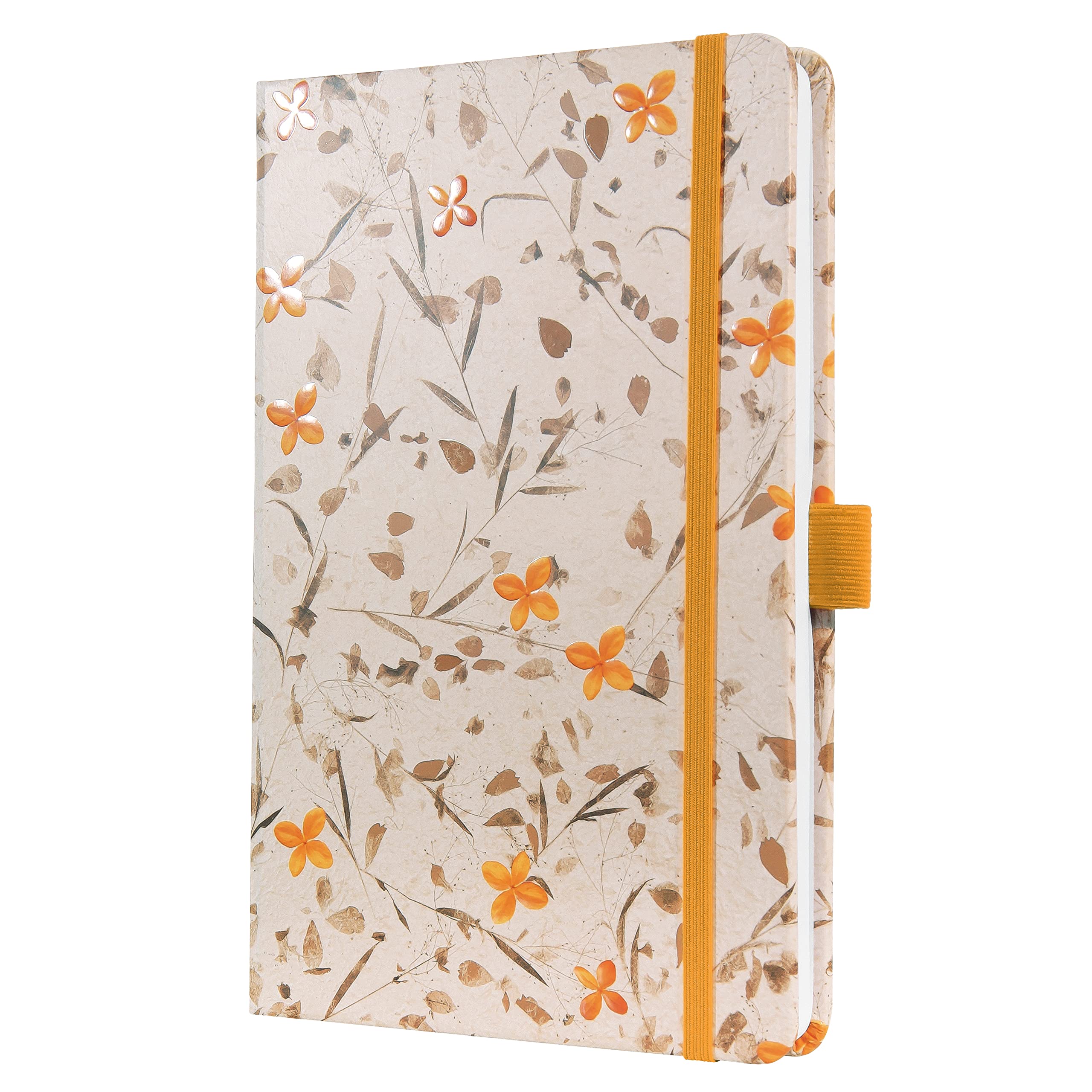 sigel-jolie-notizbuch-bloom-yellow-a5-liniert-hardcover-beige-gelb image 1