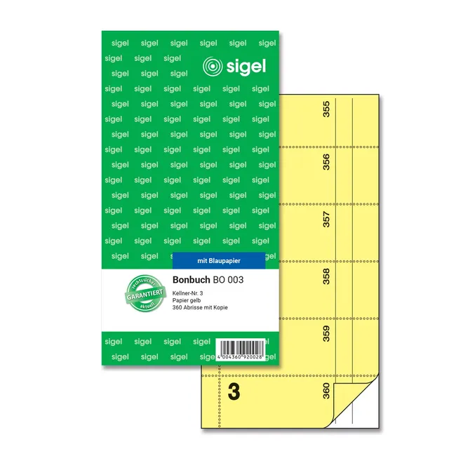 sigel-bo003-bonbuch-gelb-10-5-x-20-cm-360-abrisse-kellner-nr-3 image 1