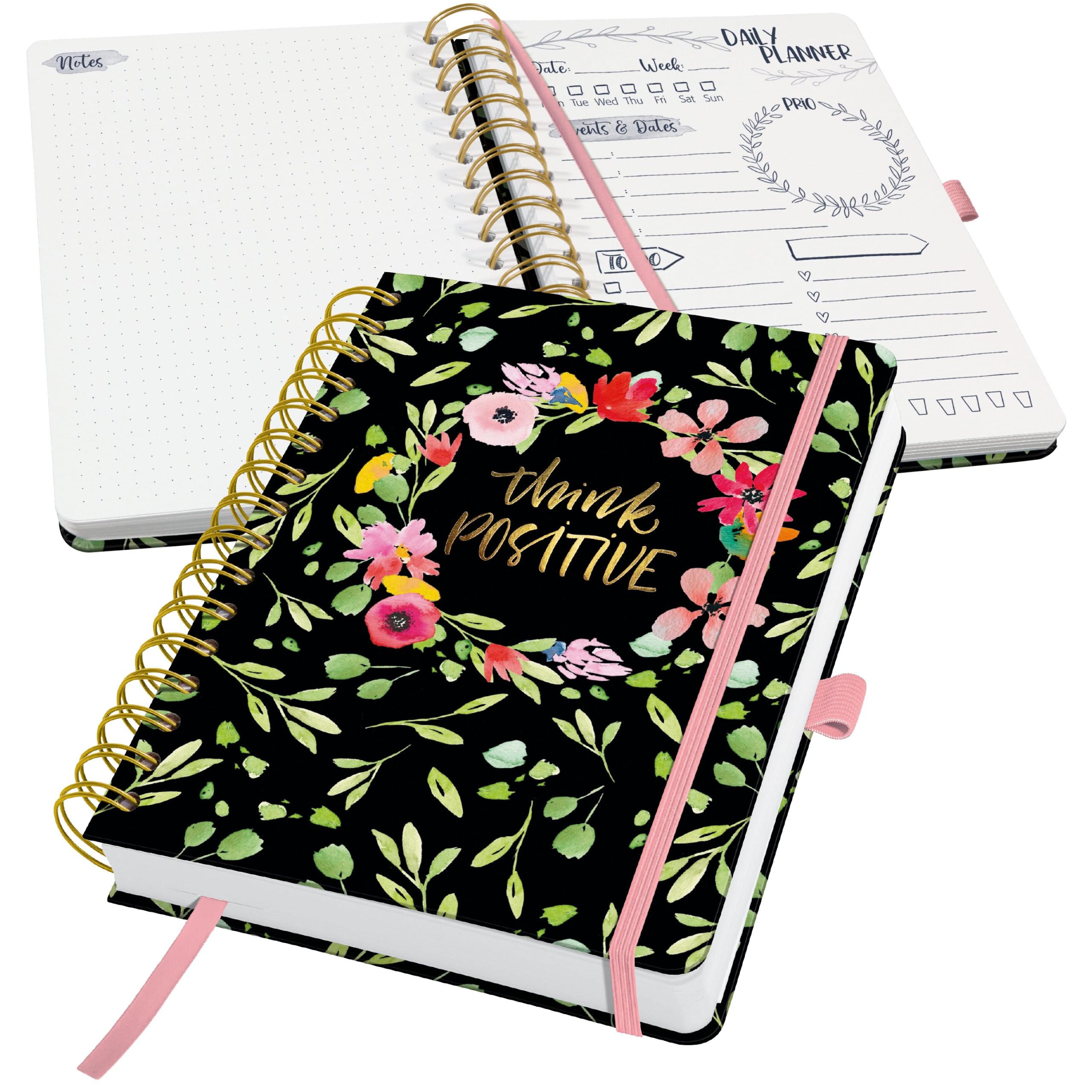 sigel-jolie-tagesplaner-undatiert-a5-hardcover-flower-love-jp200 image 1