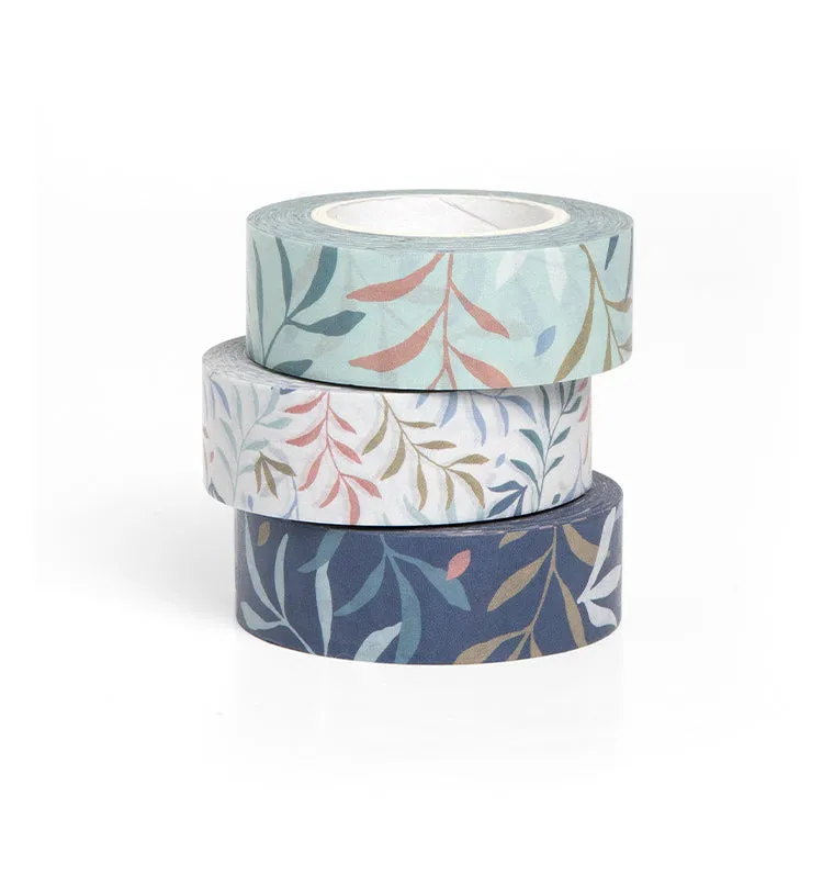 filofax-botanical-washi-tape-set-3-rollen-blau-mint-coral image 1