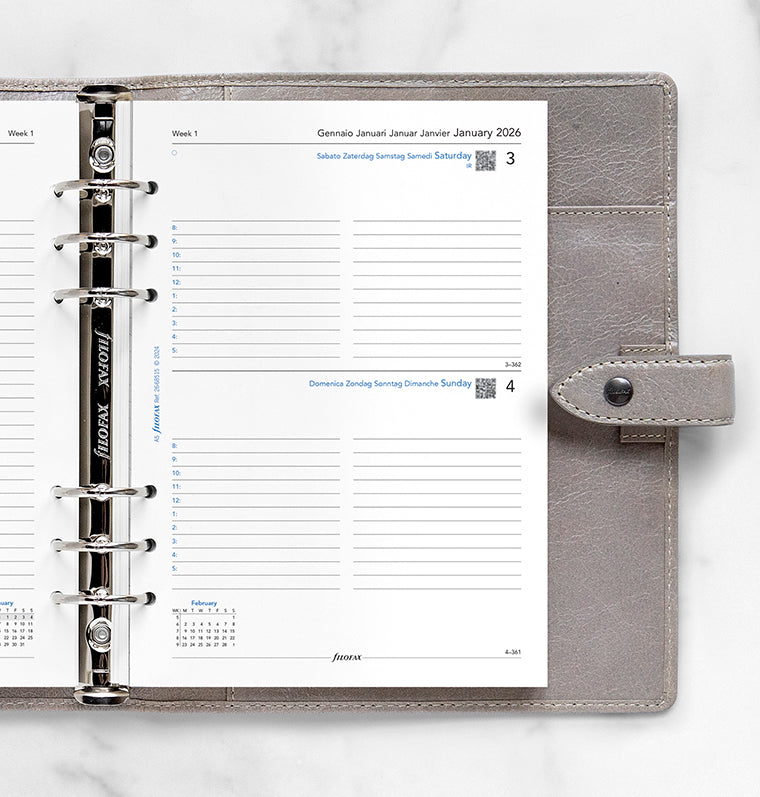 filofax-kalendereinlage-2026-a5-1-tag-1-seite-multilingual image 2