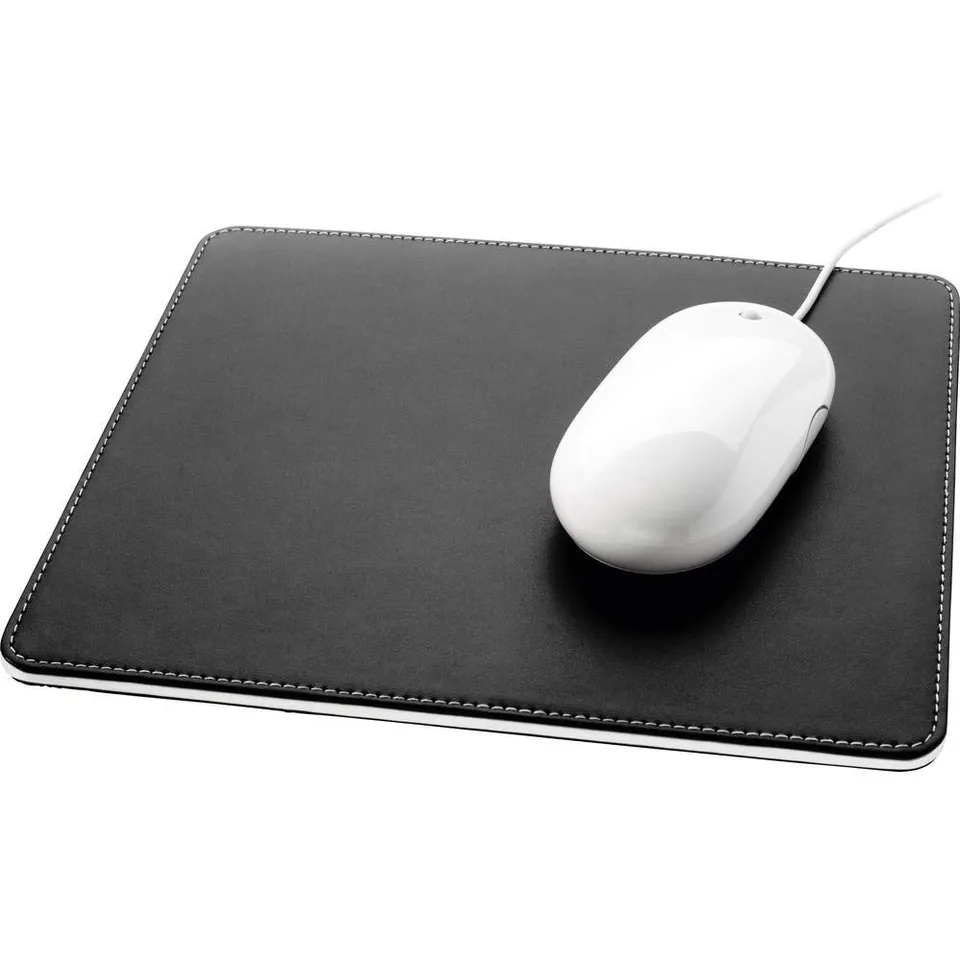 sigel-eyestyle-mauspad-leder-imitat-schwarz-wei-20-x-25-cm image 1
