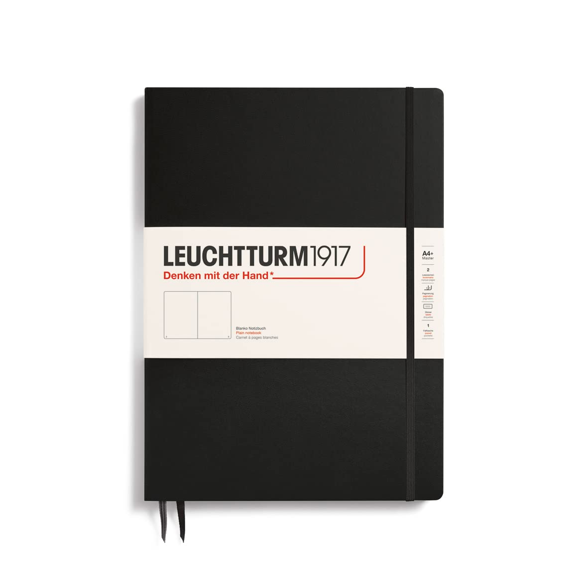 leuchtturm1917-notizbuch-master-slim-a4-hardcover-blanko-schwarz image 1