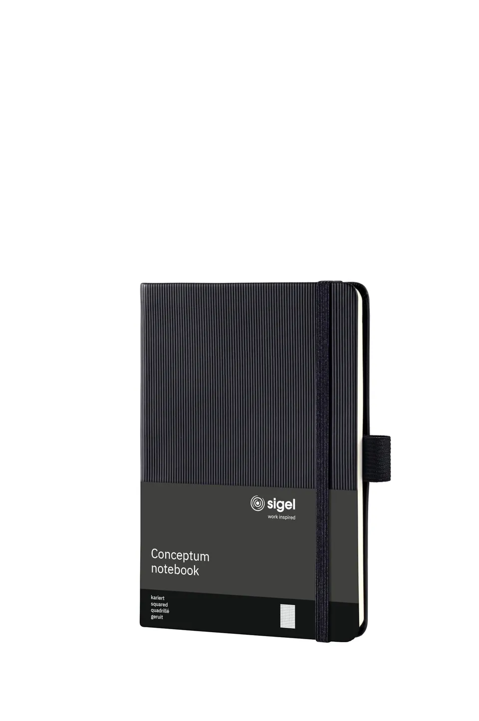 sigel-conceptum-co131-notizbuch-a6-kariert-schwarz-hardcover image 1