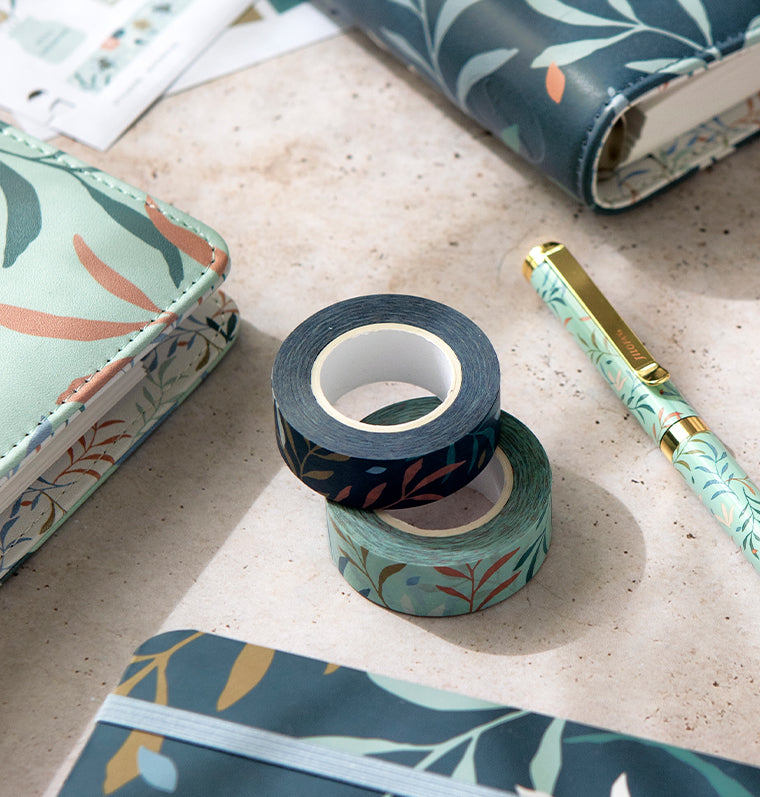 filofax-botanical-washi-tape-set-3-rollen-blau-mint-coral image 4