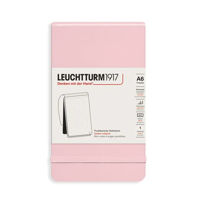 leuchtturm1917-notizblock-pocket-a6-dotted-puder-hardcover-94-blatt-364412 image 1
