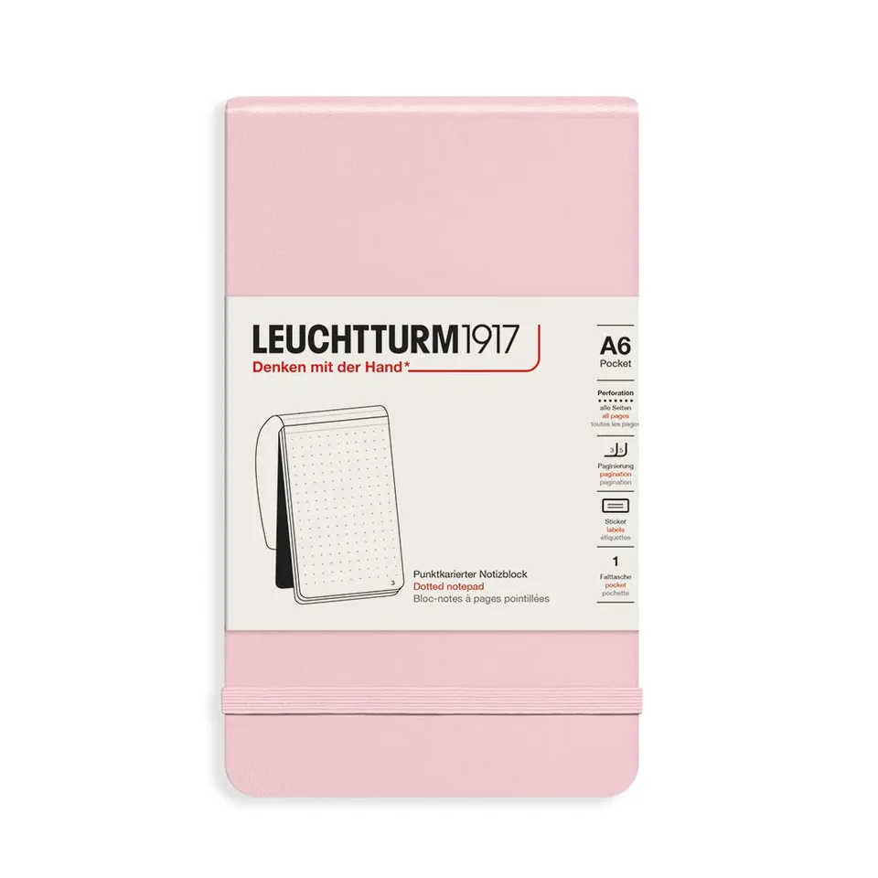 leuchtturm1917-notizblock-pocket-a6-dotted-puder-hardcover-94-blatt-364412 image 1