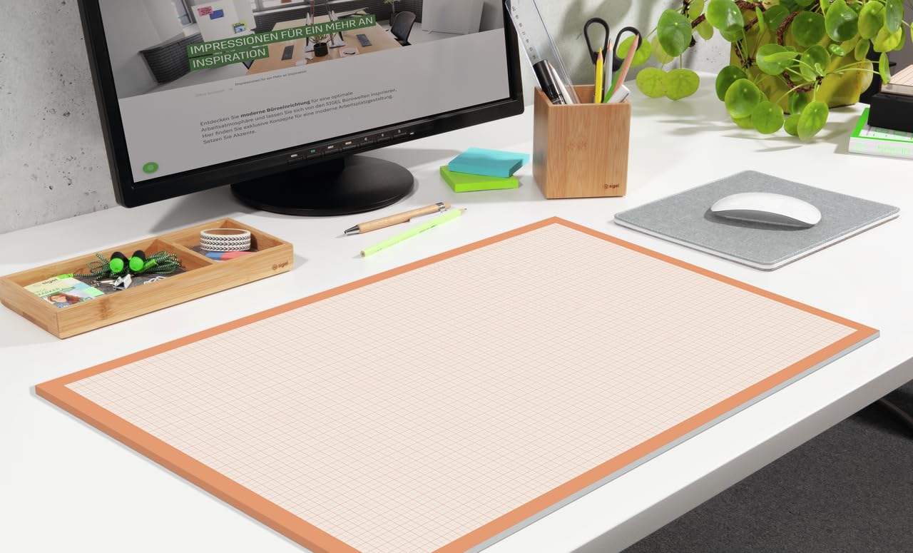sigel-ho270-schreibtischunterlage-millimeterpapier-a2-orange-30-blatt image 4