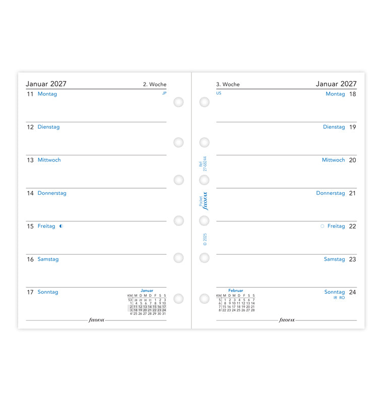filofax-1-woche-1-seite-deutsch-pocket-2027-kalendereinlage image 4