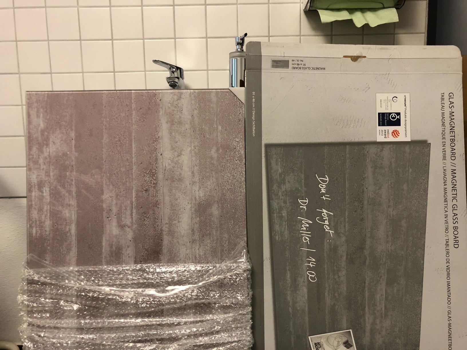 Schreiben, wischen, freuen