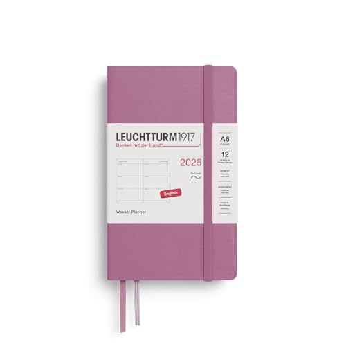 leuchtturm1917-wochenkalender-2026-pocket-a6-softcover-dusty-rose-englisch image 3