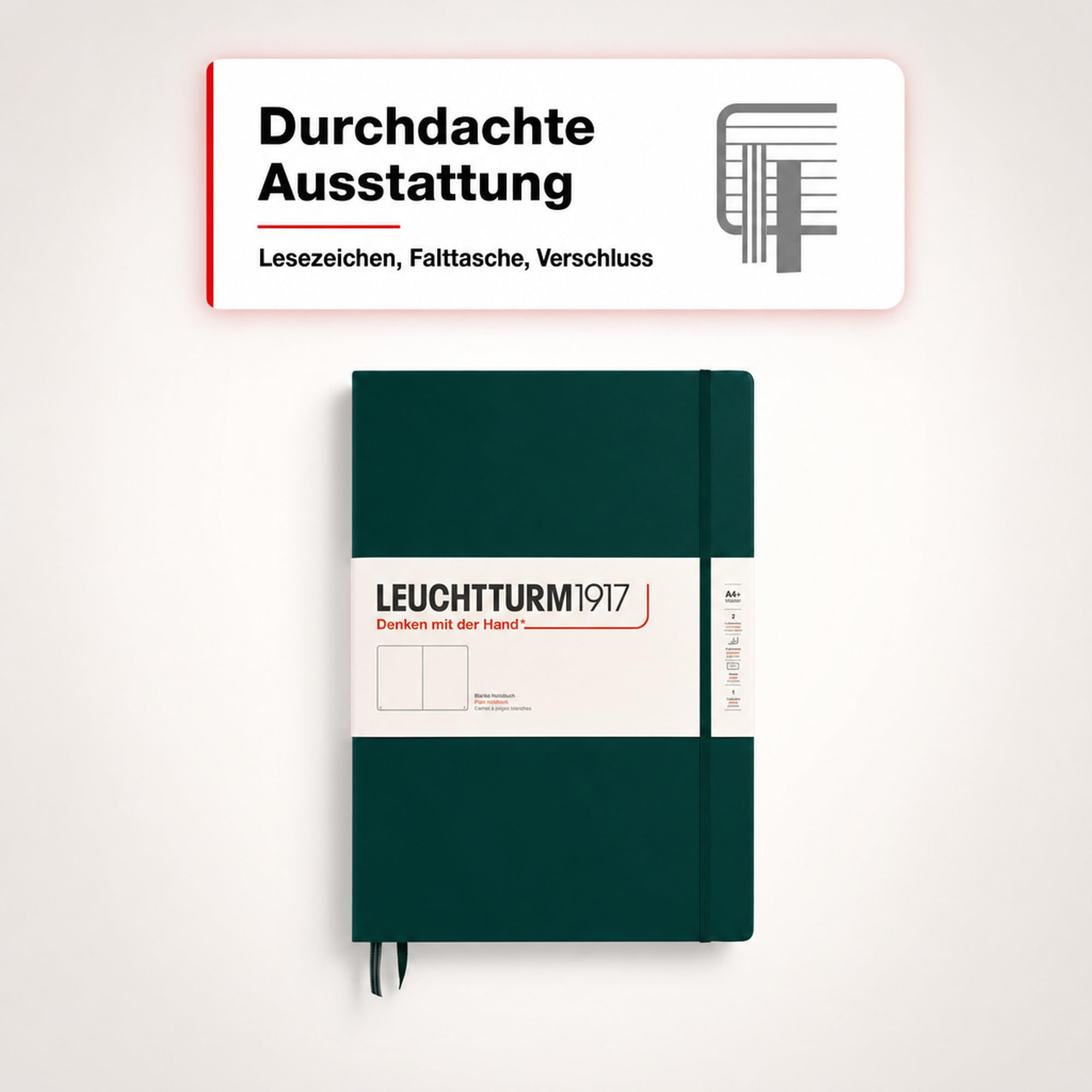 leuchtturm1917-370263-notizbuch-master-classic-a4-hardcover-blanko-forest-green image 4