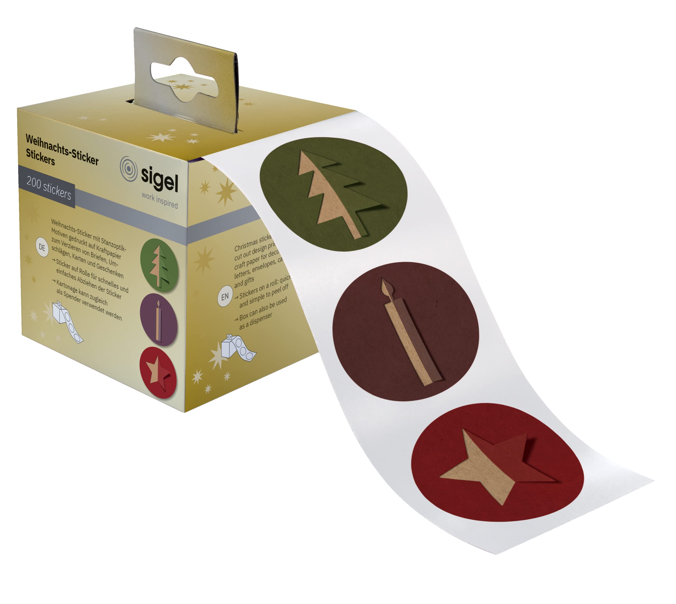 sigel-weihnachtsbriefpapier-cut-out-stil-a4-25-blatt-wei-gold image 7